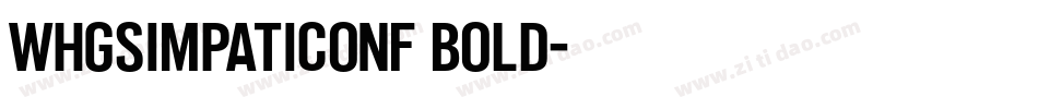 WHGSimpaticoNF Bold字体转换